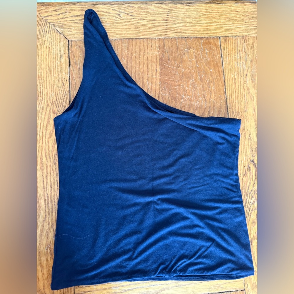 J Crew one shoulder top size M - navy